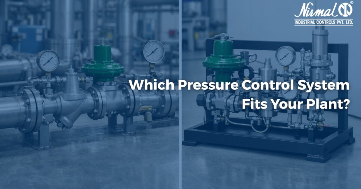 Comparison of a pressure reducing station and a skid-mounted pressure regulating system used for industrial pressure control.